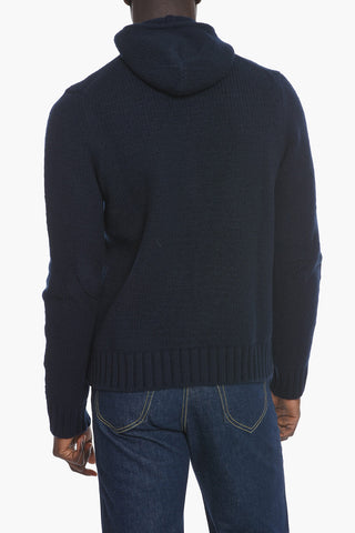Wool Blend Pullover with Balaclava Hood