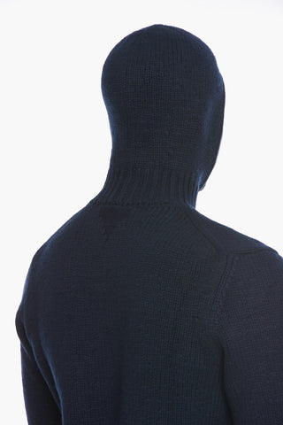 Wool Blend Pullover with Balaclava Hood