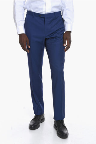 Pantaloni ACADEMY in Lana Vergine a Gamba Diritta