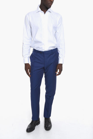 Pantaloni ACADEMY in Lana Vergine a Gamba Diritta