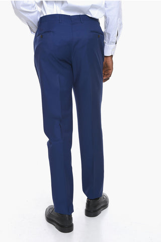 Pantaloni ACADEMY in Lana Vergine a Gamba Diritta