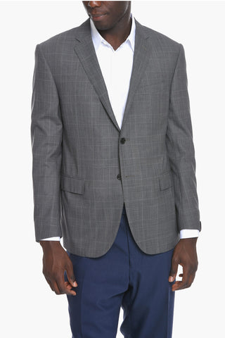 Glen-checkered ACADEMY Single-breasted Blazer with Notch Lapel