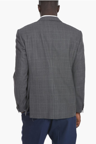 Glen-checkered ACADEMY Single-breasted Blazer with Notch Lapel