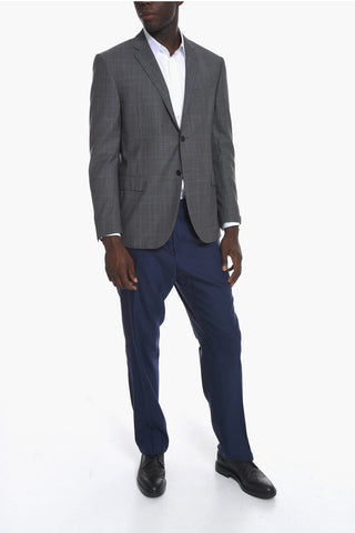 Glen-checkered ACADEMY Single-breasted Blazer with Notch Lapel