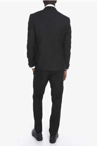 Virgin-wool CEREMONY ACADEMY 3-piece Suit with Satin Peak Lapel