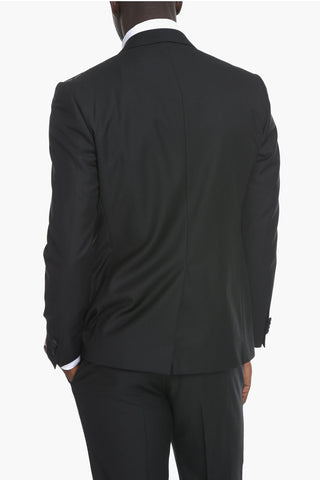 Virgin-wool CEREMONY ACADEMY 3-piece Suit with Satin Peak Lapel