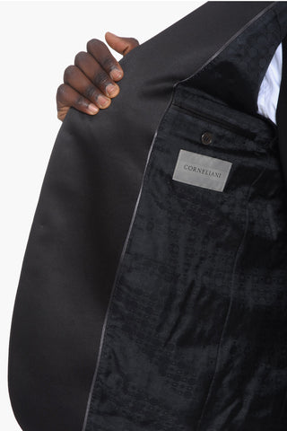 Virgin-wool CEREMONY ACADEMY 3-piece Suit with Satin Peak Lapel