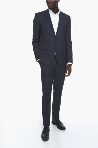 CC COLLECTION Virgin-wool-twill RESET Suit with Notch Lapel