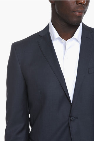 CC COLLECTION Virgin-wool-twill RESET Suit with Notch Lapel