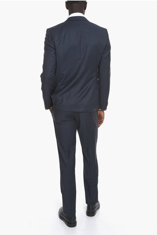 CC COLLECTION Virgin-wool-twill RESET Suit with Notch Lapel
