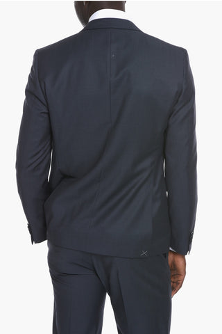 CC COLLECTION Virgin-wool-twill RESET Suit with Notch Lapel