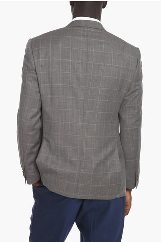 SUPER 120'S Virgin-wool ACADEMY Single-breasted Blazer with Notch Lapel