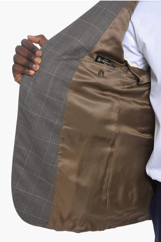 SUPER 120'S Virgin-wool ACADEMY Single-breasted Blazer with Notch Lapel