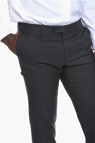 Virgin Wool ACADEMY Suit with Flap Pockets