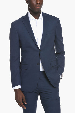Stretchy Virgin-wool ACADEMY Suit with Notch Lapel