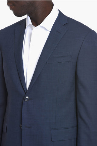Stretchy Virgin-wool ACADEMY Suit with Notch Lapel