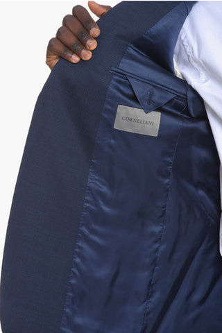 Stretchy Virgin-wool ACADEMY Suit with Notch Lapel