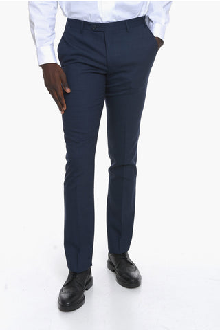 Stretchy Virgin-wool ACADEMY Suit with Notch Lapel