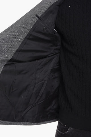 District Check Double Breasted Blazer