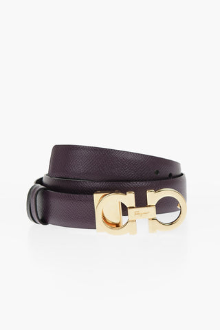 Reptile Effect Leather Belt with Iconic Buckle 25mm