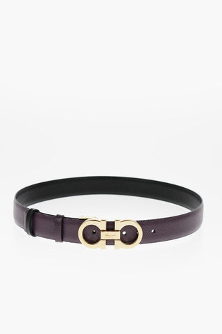 Reptile Effect Leather Belt with Iconic Buckle 25mm