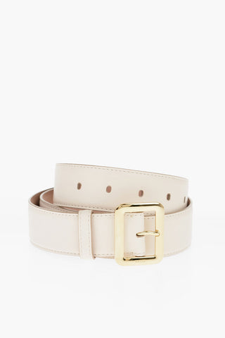Leather JANELLE Belt with Golden Buckle 40mm