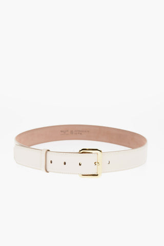 Leather JANELLE Belt with Golden Buckle 40mm