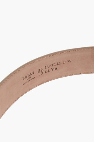 Leather JANELLE Belt with Golden Buckle 40mm