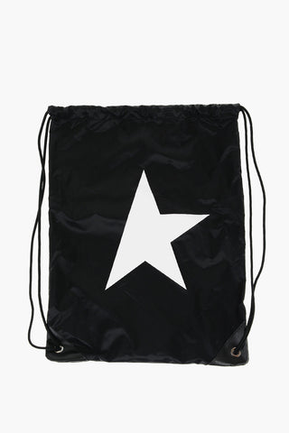 Nylon UNISEX STAR Drawstring Bag with Contrasting Print