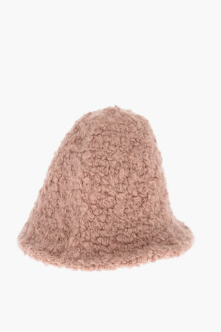 Solid Color Bouclè Wool Cloche Hat