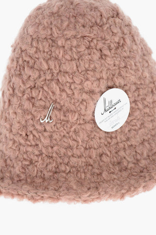 Solid Color Bouclè Wool Cloche Hat