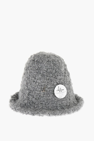 Solid Color Bouclè Wool Cloche Hat