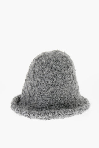 Solid Color Bouclè Wool Cloche Hat