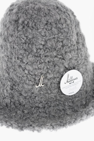 Solid Color Bouclè Wool Cloche Hat