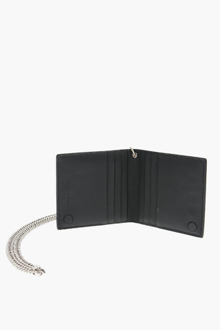 Leather Card Holder with Removable Metal Chain