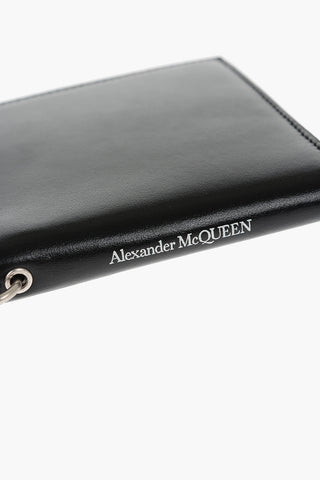 Leather Card Holder with Removable Metal Chain
