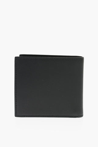 Leather Wallet with Tone On Tone Logo-Print