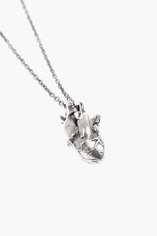 Silver Necklace with Heart-Shaped Pendant
