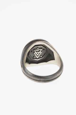 Anello in Argento con Pietra Dorata