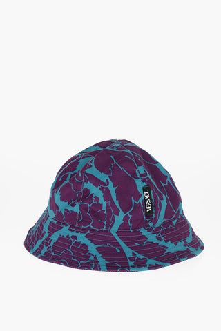 Cappello Bucket Bicolore in Stampa Barocco