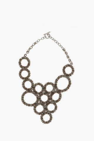 Steel Necklace with Cut-Out Details