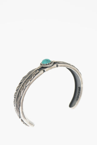 Silver NATIVE Bracelet with Central Stone