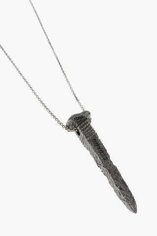 Silver Necklace with Forged Nail Pendant