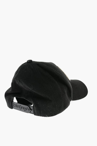 Solid Color Cap with Teddy Bear Embroidery