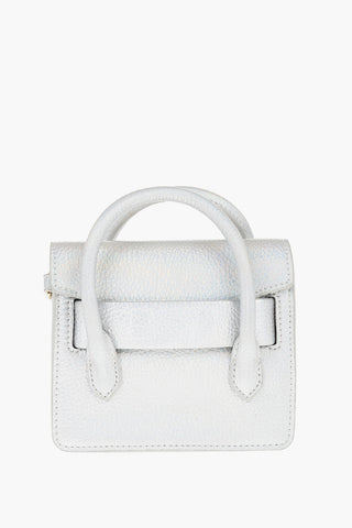 iridiscent Effect Textured Faux Leather Handle Bag
