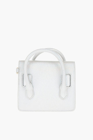 iridiscent Effect Textured Faux Leather Handle Bag