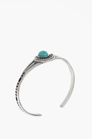 Silver NATIVE Bracelet with Central Stone