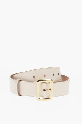 Leather JANELLE Belt with Golden Buckle 40mm