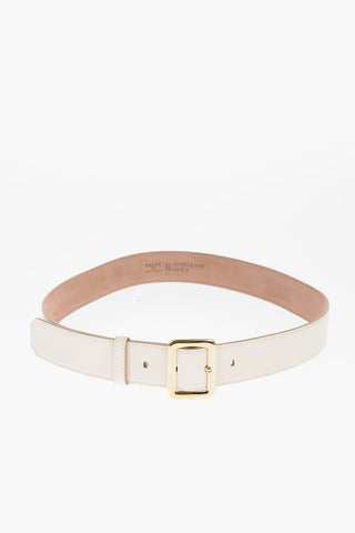 Leather JANELLE Belt with Golden Buckle 40mm