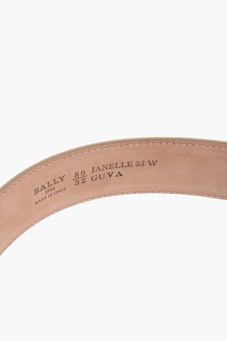 Leather JANELLE Belt with Golden Buckle 40mm